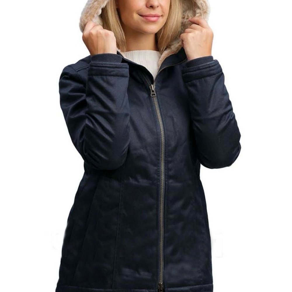 Hoodlamb Women’s Classic Hemp Jacket Size XS Dark Blue